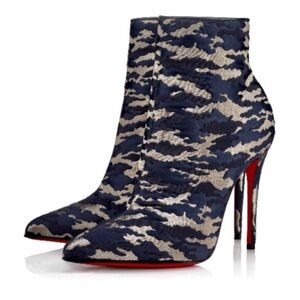Christian Louboutin So Kate Booty 100 Bavarois Jacquard Camouloubi RETAIL 1,295